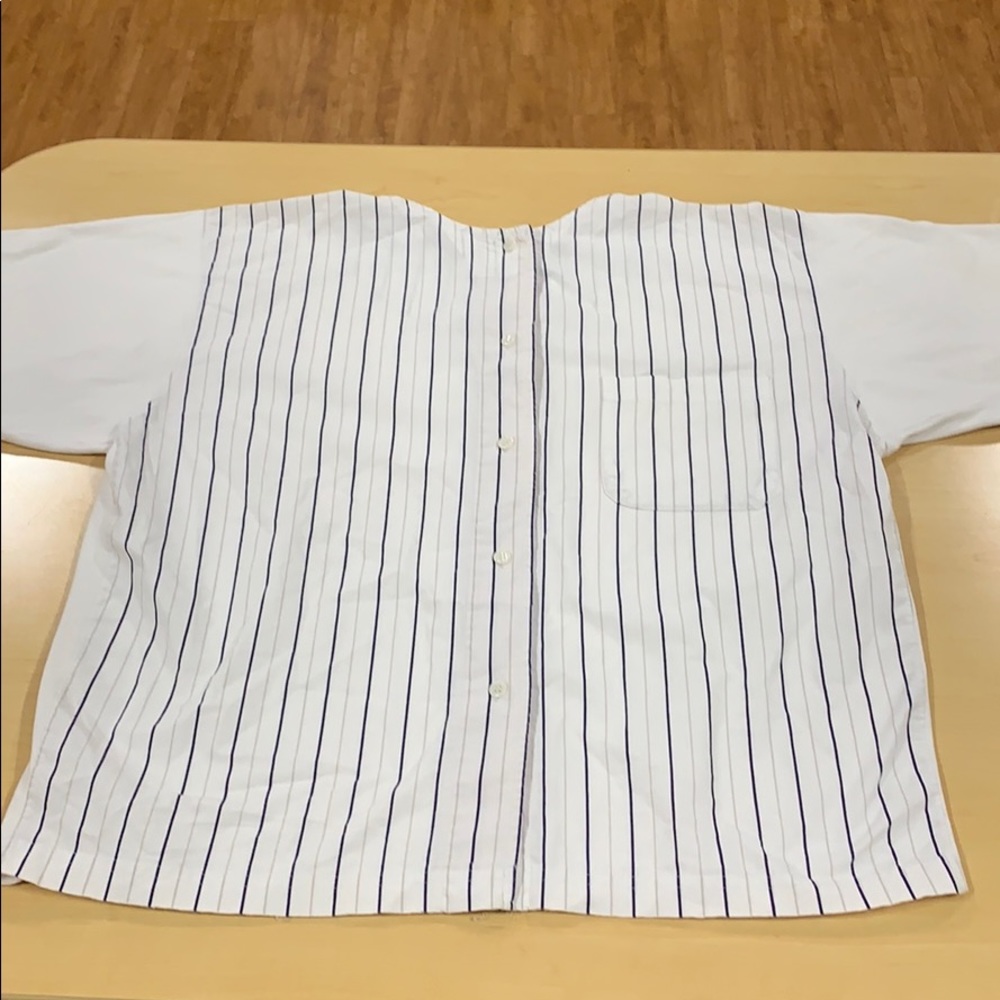 White baseball shirt